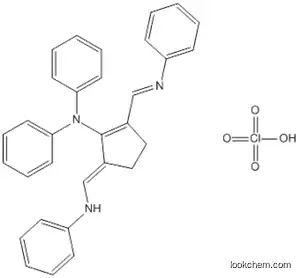Molecular Structure of 120929-15-9 (N-(2,5-DIANILINOMETHYLENECYCLOPENTYLIDENE)DIPHENYLAMINIUM PERCHLORATE)
